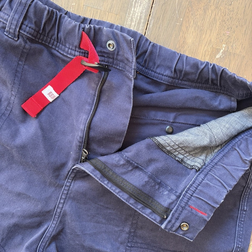 Topo Designs Shorts Womens Large Belted Organic Cotton Hiking Outdoors Blue - Picture 4 of 8